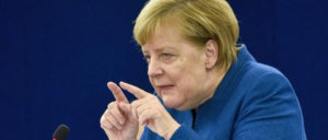 Bundeskanzlerin Angela Merkel während ihrer Rede vor dem EU-Parlament (Foto: EP/Geneviève Engel)