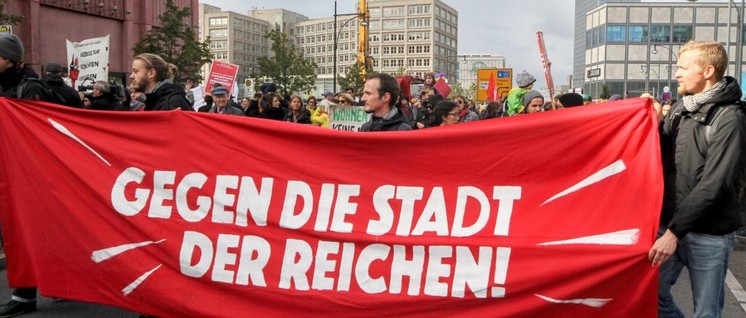 Protest gegen den Mietenwahnsinn in Berlin
                          (Foto: Rudi Denner / r-mediabase.eu)