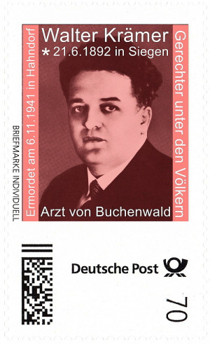 Briefmarke Walter Krämer - Arzt von Buchenwald