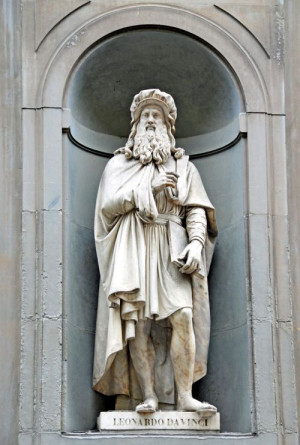 Leonardo-Statue in Florenz