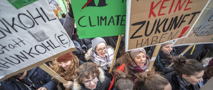 Schüler gehen in Berlin für das Klima auf die Straße. (Foto: WWF / Jörg Farys)