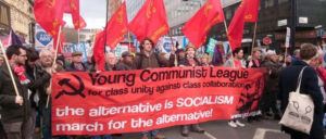 Demonstration der Young Communist League (Foto: YCL)