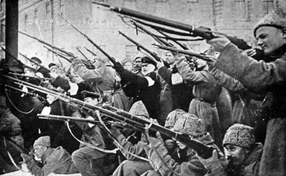 Angriff auf die Zarenpolizei während der ersten Märztage 1917