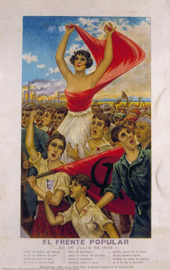 Eine zeitgenössische Darstellung der spanischen „Frente Popular“ .