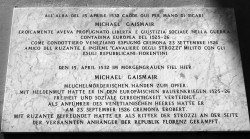Plakette in Erinnerung an Michael Gaismair in Padua