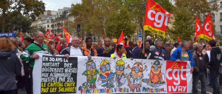 Paris, Oktober 2017: Protest gegen Präsident Macrons neues Arbeitsgesetz (Foto: [url=https://www.flickr.com/photos/jmenj/36910402314/]/flickr.com[/url])