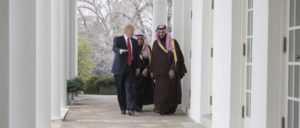 US-Präsident Donald Trump bei einem Treffen mit Mohammed bin Salman bin Abdulaziz Al Saudam im Weißen Haus (14. März 2017, Washington, D. C.). (Foto: Official White House Photo by Shealah Craighead)