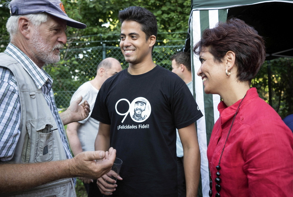 Fest am 13. August zu Ehren des Revolutionärs in der Außenstelle der Botschaft der Republik Kuba in Bonn.