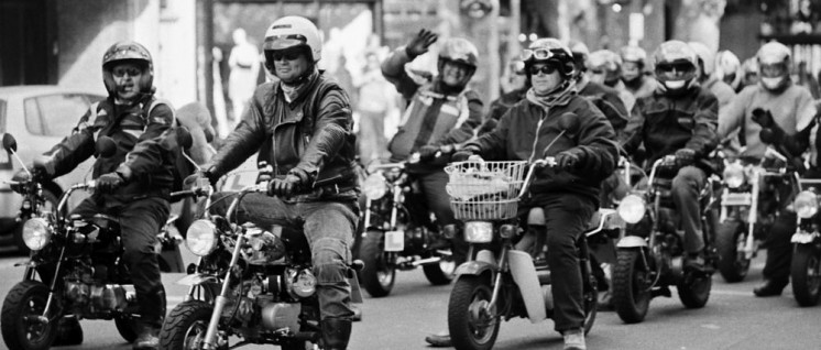 Jetzt umsteigen: Motorräder der Marke Harley Davidson könnten teurer werden. (Foto: [url=https://commons.wikimedia.org/wiki/File:Honda_Monkey_Bike_riders.jpg]vintagedept/Wikimedia Commons[/url])