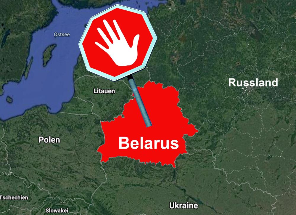 Europakarte Belarus 2 stop - Hände weg von Belarus - UZ vom 28. August 2020 - UZ vom 28. August 2020