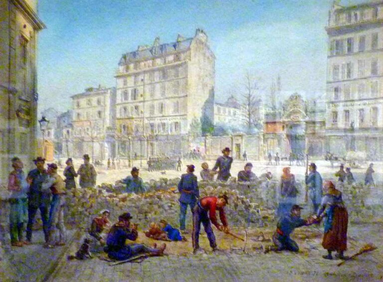 110804 Commune de Paris construction dune barricade - Kommunismus ist möglich - Geschichte der Arbeiterbewegung - Geschichte der Arbeiterbewegung