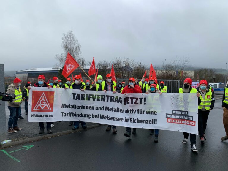 500302 Weisensee - Streik für Tarifvertrag - IG Metall Hanau-Fulda - IG Metall Hanau-Fulda