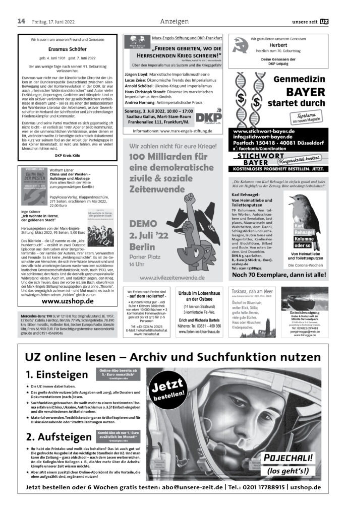 UZ 2022 24 Seite 14 - Anzeigen 2022-24 - Anzeigen - Anzeigen