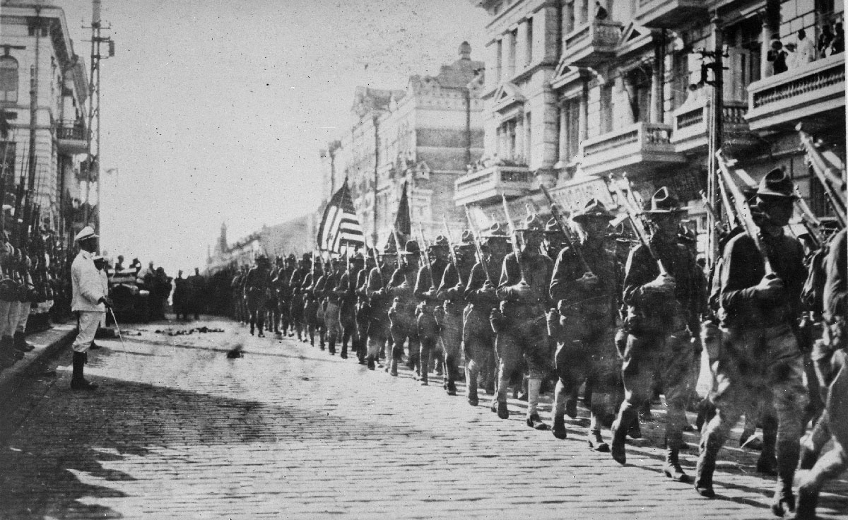 4310 American troops in Vladivostok 1918 HD SN 99 02013 - Russland trotzt der Entente - UZ vom 28. Oktober 2022 - UZ vom 28. Oktober 2022