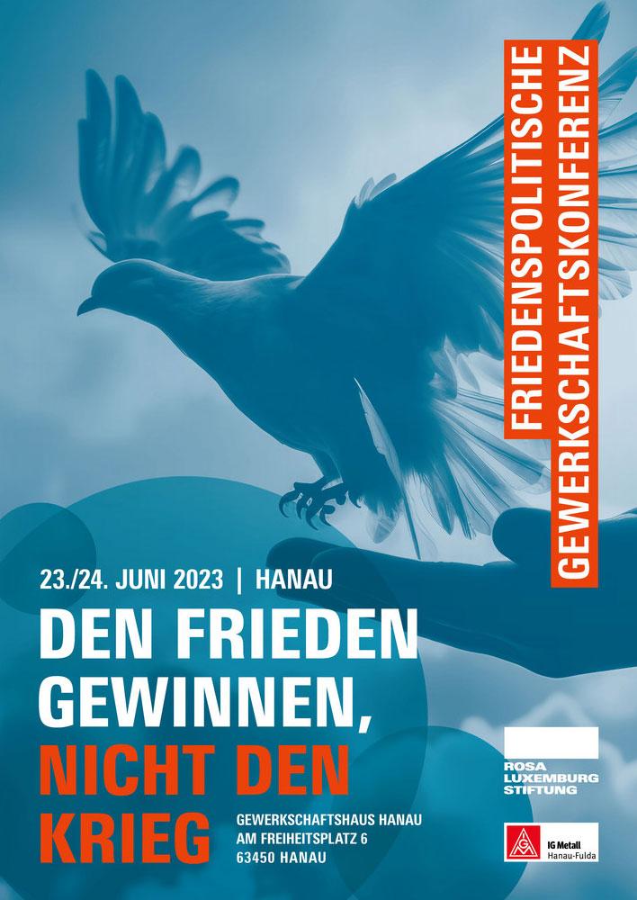 250302 Konferenzflyer - „Den Frieden gewinnen“ - UZ vom 23. Juni 2023 - UZ vom 23. Juni 2023