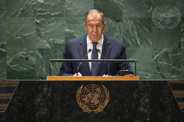 UN71004393 MEA2239 - „Ich möchte die westlichen Politiker auffordern, die UN-Charta noch einmal sorgfältig zu lesen“ - Sergej Lawrow - Sergej Lawrow