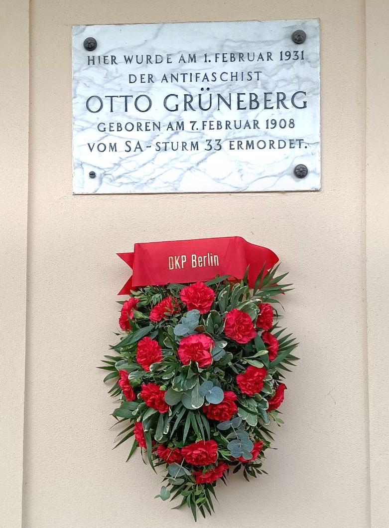 060502 Bildmeldung - Gedenken an Otto Grüneberg - UZ vom 9. Februar 2024 - UZ vom 9. Februar 2024