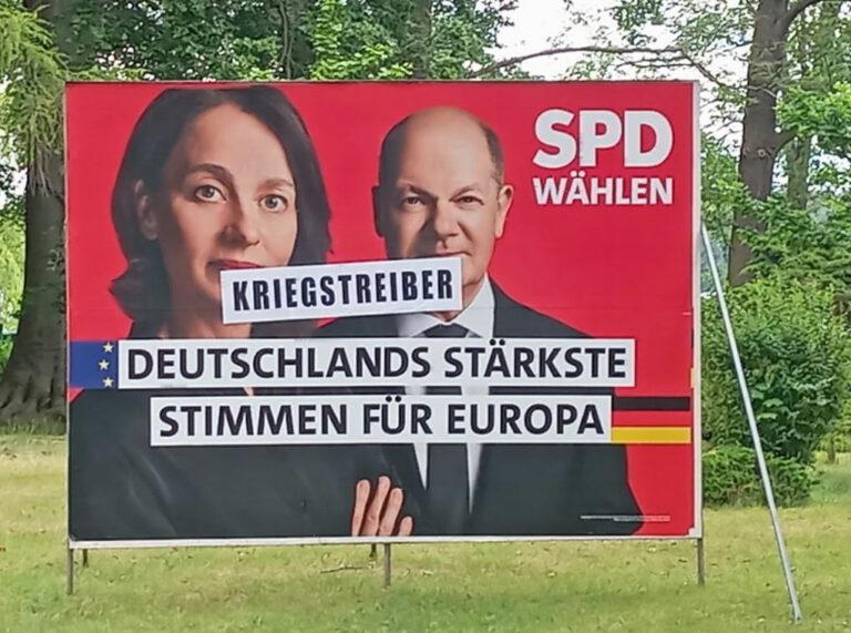 wahlplakat - Im Wahlkampf Friedenskräfte stärken - DKP - DKP
